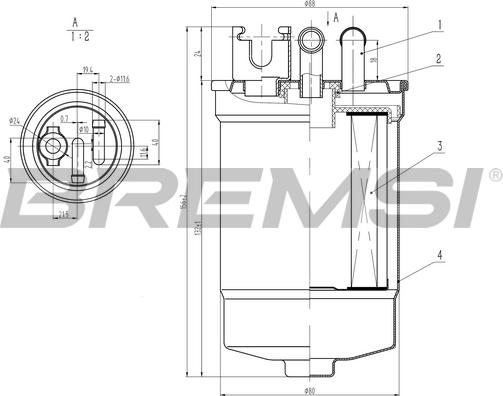 Bremsi FE0386 - Degvielas filtrs adetalas.lv