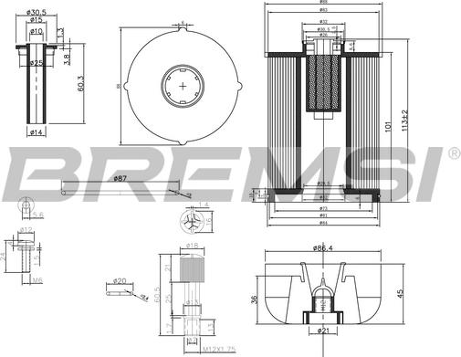 Bremsi FE0337 - Degvielas filtrs adetalas.lv