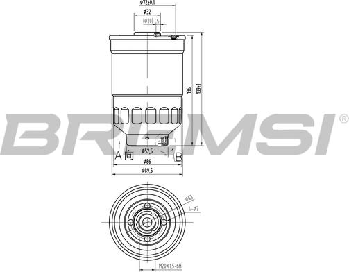 Bremsi FE0797 - Degvielas filtrs adetalas.lv