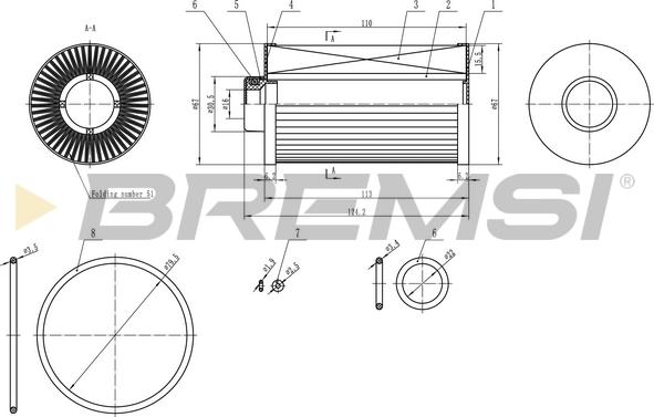 Bremsi FE0763 - Degvielas filtrs adetalas.lv