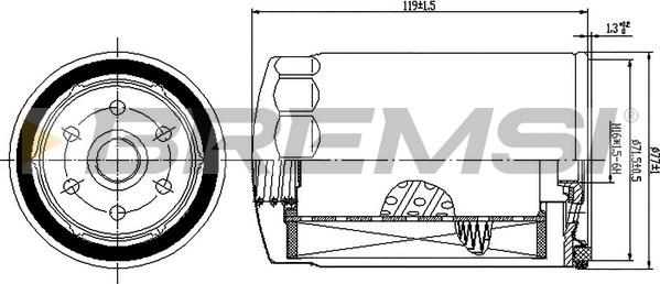 Bremsi FE1509 - Degvielas filtrs adetalas.lv