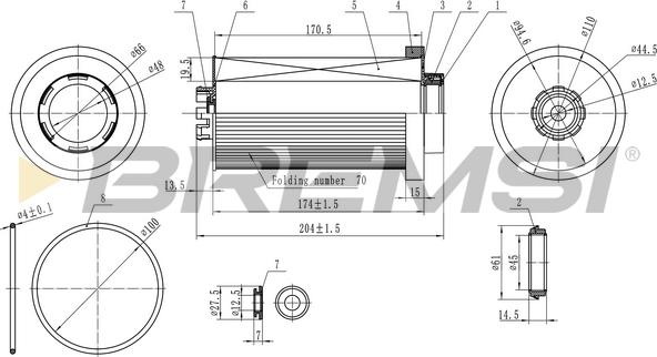 Bremsi FE1848 - Degvielas filtrs adetalas.lv