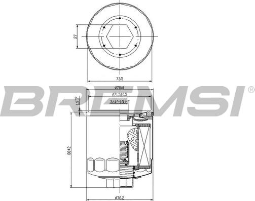 Bremsi FL0023 - Eļļas filtrs adetalas.lv