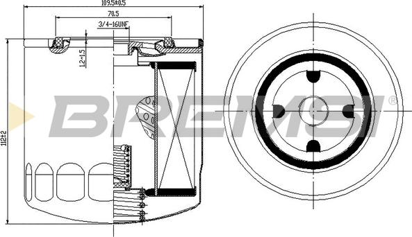 Bremsi FL1295 - Eļļas filtrs adetalas.lv