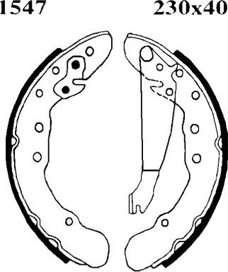 BSF 01547 - Bremžu loku komplekts adetalas.lv