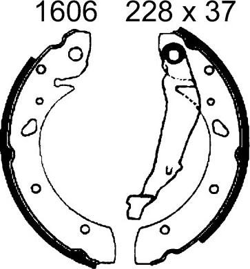 BSF 01606 - Bremžu loku komplekts adetalas.lv