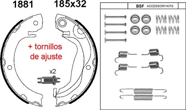 BSF 01881KC - Bremžu loku kompl., Stāvbremze adetalas.lv