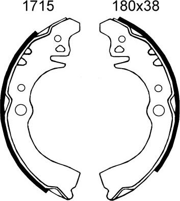 BSF 01715 - Bremžu loku komplekts adetalas.lv