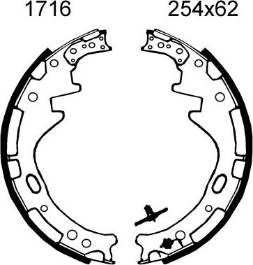 BSF 01716 - Bremžu loku komplekts adetalas.lv
