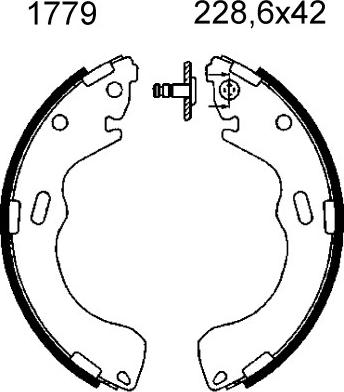 BSF 01779 - Bremžu loku komplekts adetalas.lv