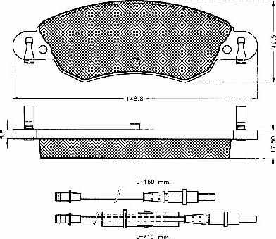 Japanparts PA0615MK - Bremžu uzliku kompl., Disku bremzes adetalas.lv