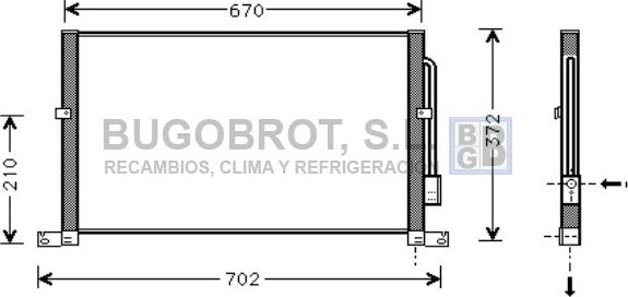 BUGOBROT 62-FD5302 - Kondensators, Gaisa kond. sistēma adetalas.lv