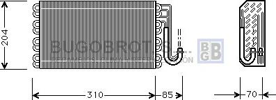 BUGOBROT 70-BWV025 - Iztvaikotājs, Gaisa kondicionēšanas sistēma adetalas.lv