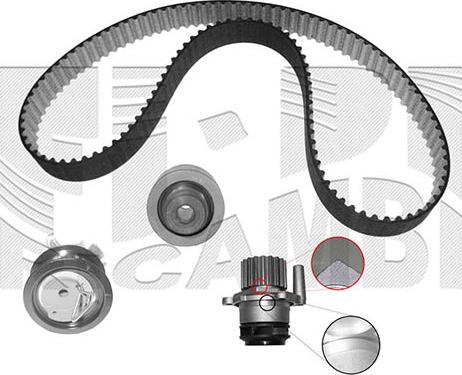 Caliber 0190KWWC - Ūdenssūknis + Zobsiksnas komplekts adetalas.lv