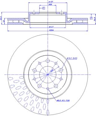 Magneti Marelli MBD0813 - Bremžu diski adetalas.lv