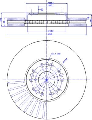 DJ Parts BD1021 - Bremžu diski adetalas.lv