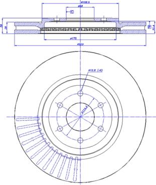 Meyle 36-15 521 0051 - Bremžu diski adetalas.lv