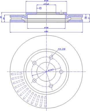 Kawe 61047 10 - Bremžu diski adetalas.lv