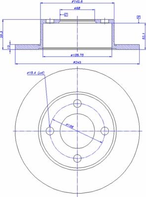 MOPROD MBD4754 - Bremžu diski adetalas.lv