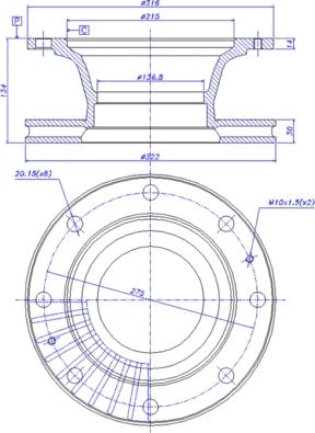 Zimmermann 230.6235.20 - Bremžu diski adetalas.lv