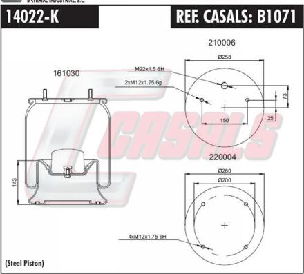 Casals B1071 - Pneimoatsperes spilvens, Pneimopiekare adetalas.lv