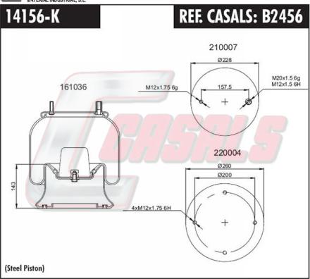 Casals B2456 - Pneimoatsperes spilvens, Pneimopiekare adetalas.lv