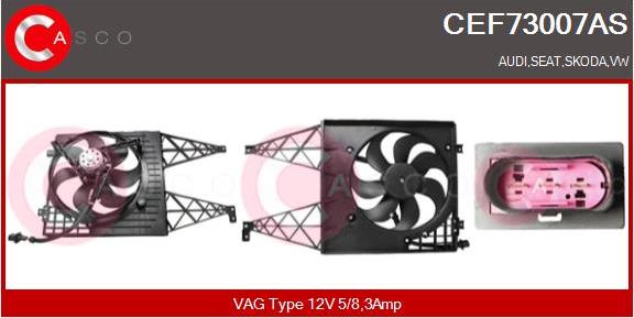 Casco CEF73007AS - Elektromotors, Dzes. sist. radiatora ventilators adetalas.lv