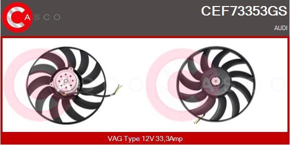 Casco CEF73353GS - Ventilators, Motora dzesēšanas sistēma adetalas.lv