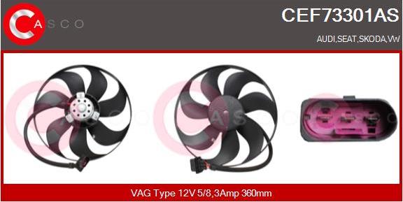 Casco CEF73301AS - Ventilators, Motora dzesēšanas sistēma adetalas.lv