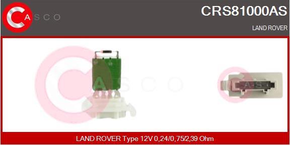 Casco CRS81000AS - Rezistors, Salona ventilators adetalas.lv