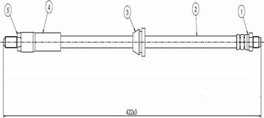 CAVO C900 205A - Bremžu šļūtene adetalas.lv