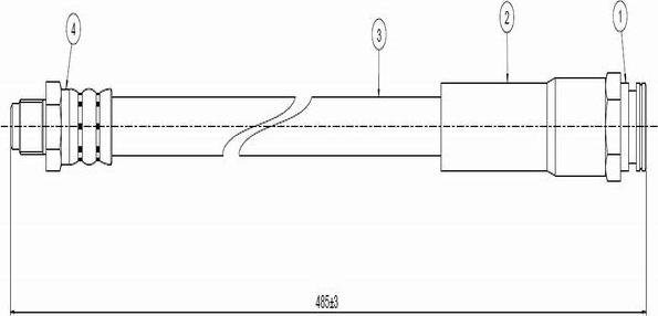 CAVO C800 476A - Bremžu šļūtene adetalas.lv