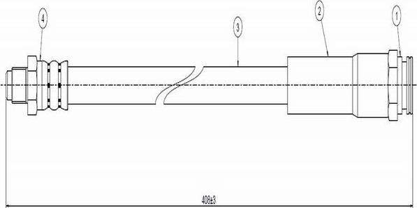 CAVO C800 081A - Bremžu šļūtene adetalas.lv