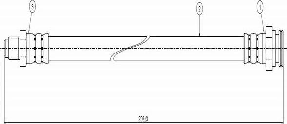 CAVO C800 082A - Bremžu šļūtene adetalas.lv