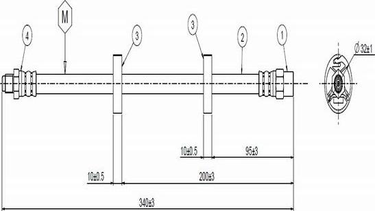 CAVO C800 379A - Bremžu šļūtene adetalas.lv