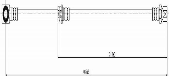 CAVO C800 262A - Bremžu šļūtene adetalas.lv