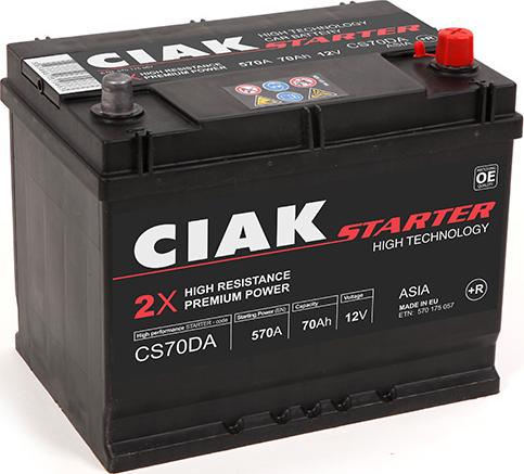 CIAKStarter CS70DA - Startera akumulatoru baterija adetalas.lv