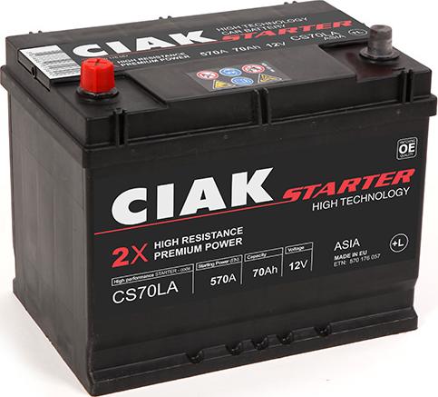 CIAKStarter CS70LA - Startera akumulatoru baterija adetalas.lv