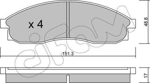 Cifam 822-740-0 - Bremžu uzliku kompl., Disku bremzes adetalas.lv