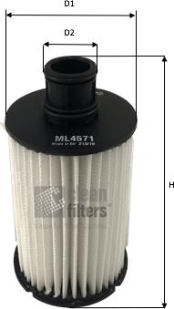 Clean Filters ML4571 - Eļļas filtrs adetalas.lv