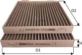 Clean Filters NC2404CA - Filtrs, Salona telpas gaiss adetalas.lv