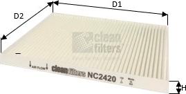 Clean Filters NC2420 - Filtrs, Salona telpas gaiss adetalas.lv