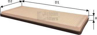 Clean Filters NC2421 - Filtrs, Salona telpas gaiss adetalas.lv