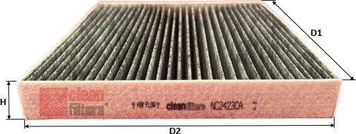 Clean Filters NC2423CA - Filtrs, Salona telpas gaiss adetalas.lv