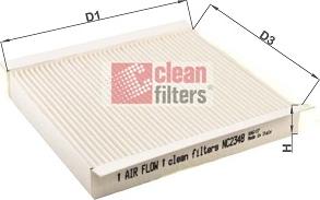 Clean Filters NC2348 - Filtrs, Salona telpas gaiss adetalas.lv