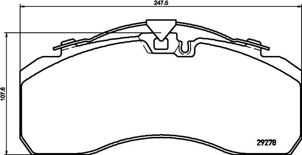 Meritor 500054632 - Bremžu uzliku kompl., Disku bremzes adetalas.lv