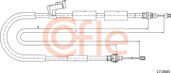 Cofle 17.0685 - Trose, Stāvbremžu sistēma adetalas.lv