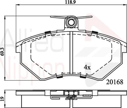 Roulunds Braking 432801 - Bremžu uzliku kompl., Disku bremzes adetalas.lv