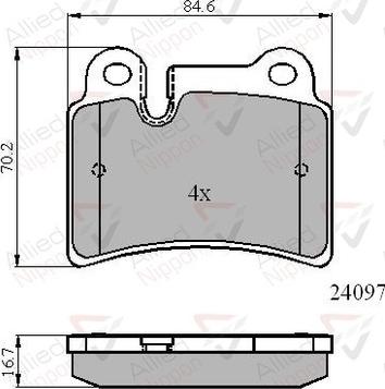 BENDIX 573297 - Bremžu uzliku kompl., Disku bremzes adetalas.lv