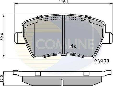 Comline CBP0984 - Bremžu uzliku kompl., Disku bremzes adetalas.lv